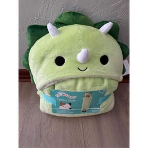 Squishmallows Dinosaur Hooded Throw Blanket